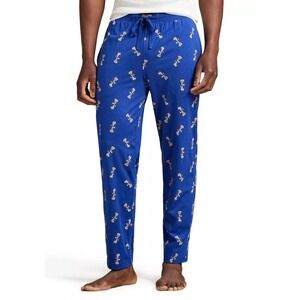 Polo Ralph Lauren Mens XL Blue Polo Bear Print Cotton Pajama Lounge Joggers